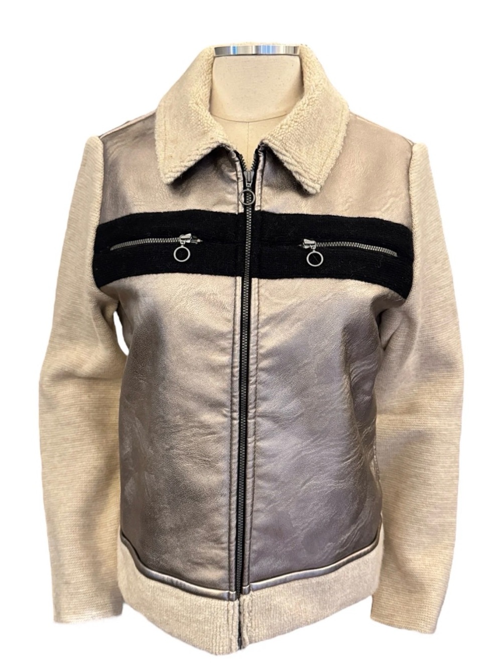 Aldo Martins Hybrid Fleece and Metallic Bomber